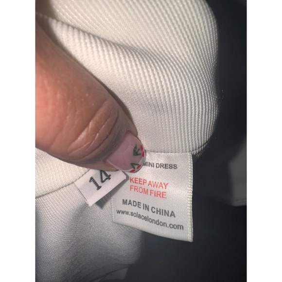 Solace London Stone Mini Dress With Cut Out Back US 10 - Picture 9 of 10